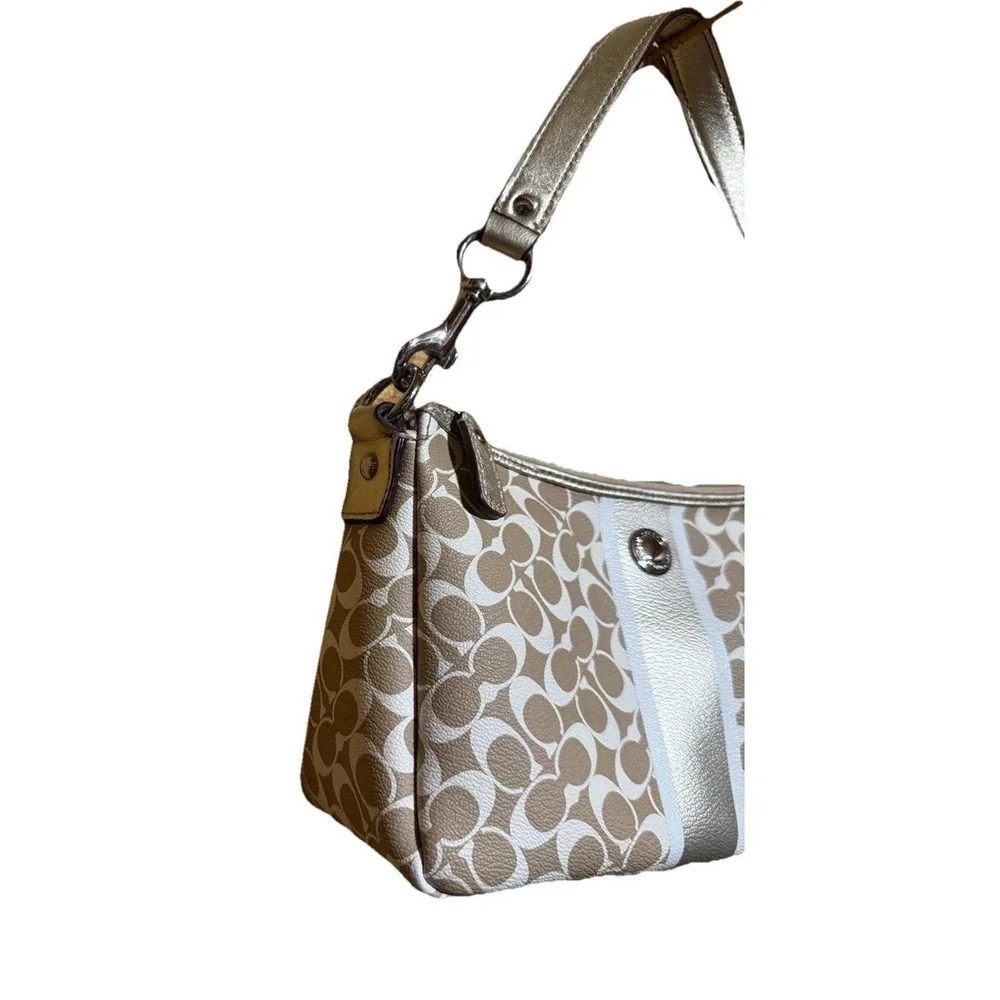 Coach Purse Signature C Chelsea Heritage Gold Shoulder Bag Satchel Y2K 90s Mini